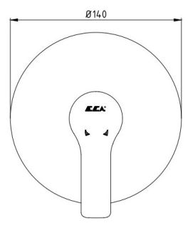 Смеситель для душа E.C.A. Luna 102167106EX-Y хром